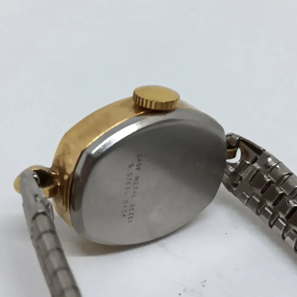 VINTAGE Timex 348 Manual Wind Women's 18mm x 22mm Two Tone Watch